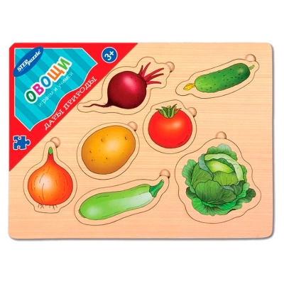 Деревянная рамка-вкладыш Дары природы Овощи Baby Step 89006